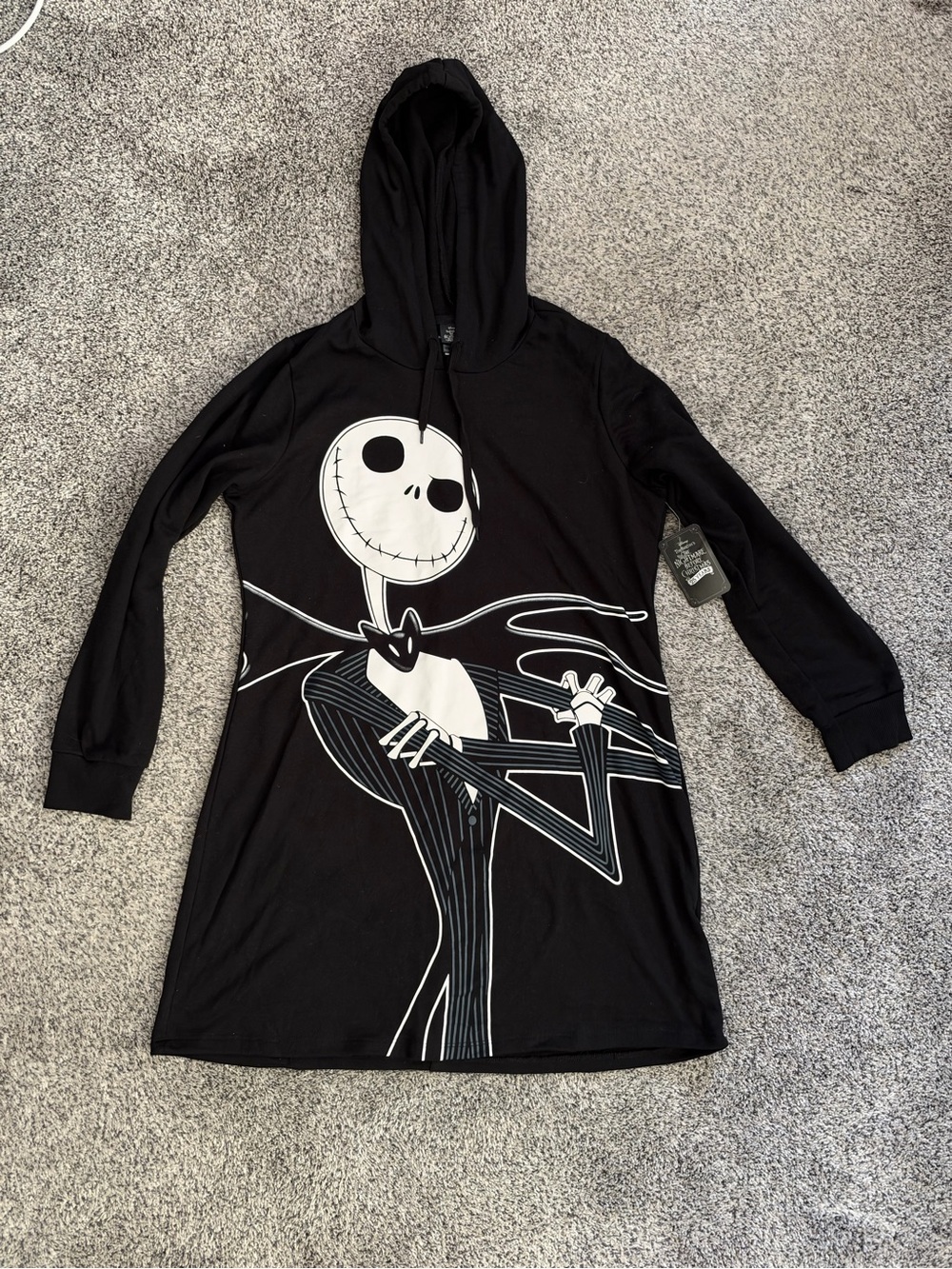 NWT! Disney Nightmare Before Christmas Jack Skellington Hoodie Dress Size XL
